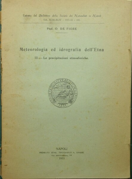 Meteorologia ed idrografia dell'Etna