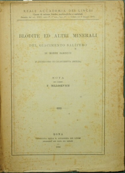 Blodite ed altri minerali del giacimento salifero di Monte Sambuco …