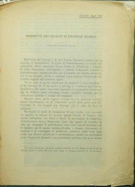 Marmitte dei giganti di erosione marina