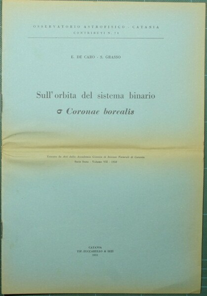 Sull'orbita del sistema binario s Coronae borealis