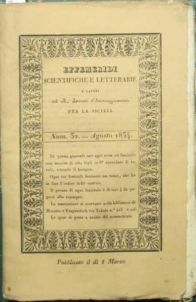 Effemeridi scientifiche e letterarie e lavori del R. Istituto d'incoraggiamento …