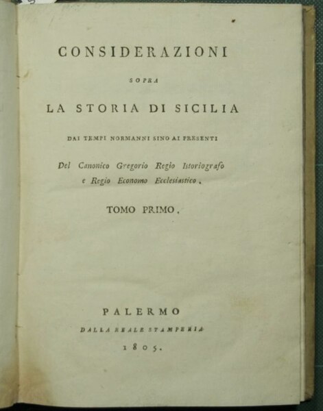 Considerazioni sopra la storia di Sicilia. Vol. I-II-III-V-VI