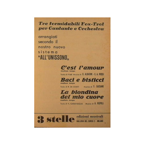 C'est l'amour ( medium tempo ) - Baci e Bisticci …