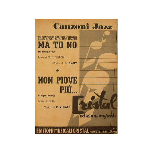 Ma tu no ( moderato slow ) - Non piove …