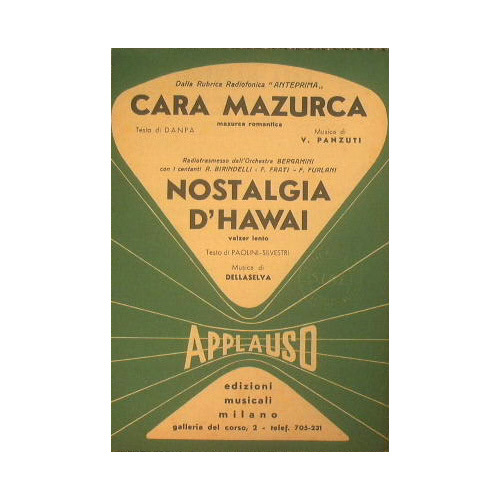Cara Mazurka ( mazurka rombatica ) - Nostalgia d'Hawai ( …