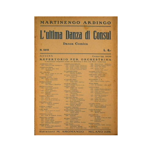 L'ultma Danza di Consul ( danza comica )