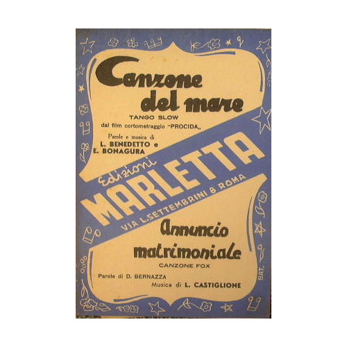 Canzone del mare ( tango slow ) - Annuncio Matrimoniale …
