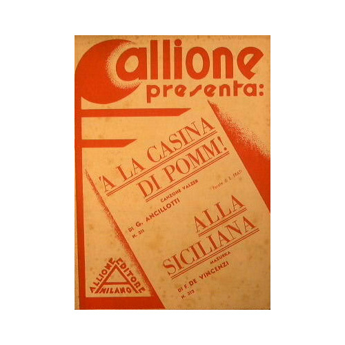 A la casina di Pomm ( canzone valzer ) - …