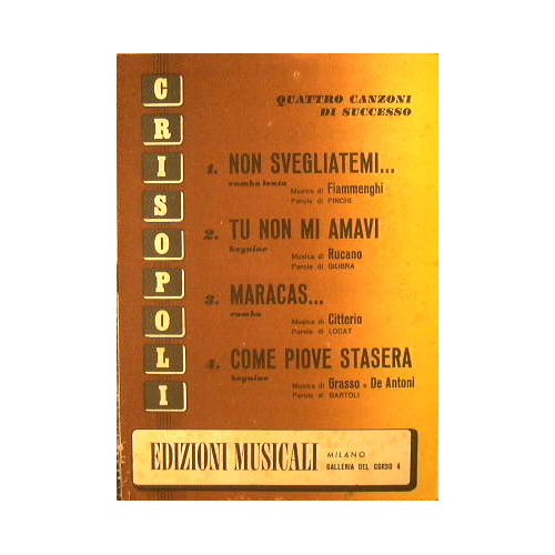 Non svegliatemi ( rumba lenta ) - Tu non mi …