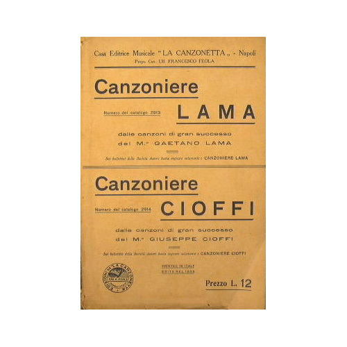 Canzoniere Lama ( alla barcarola ) - Canzoniere Cioffi ( …