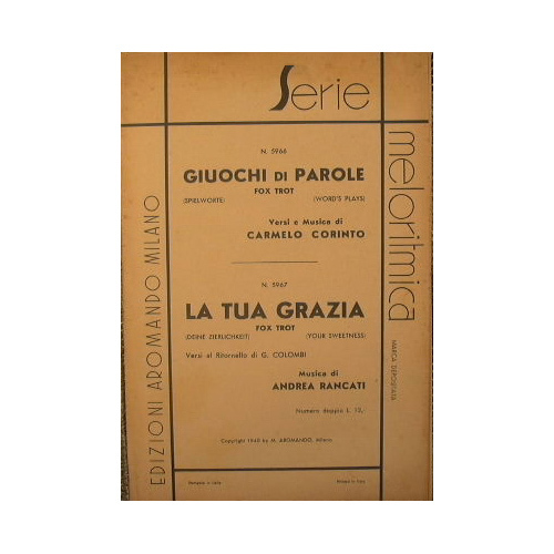 Giuochi di Parole ( spielworte ) ( word's plays ) …