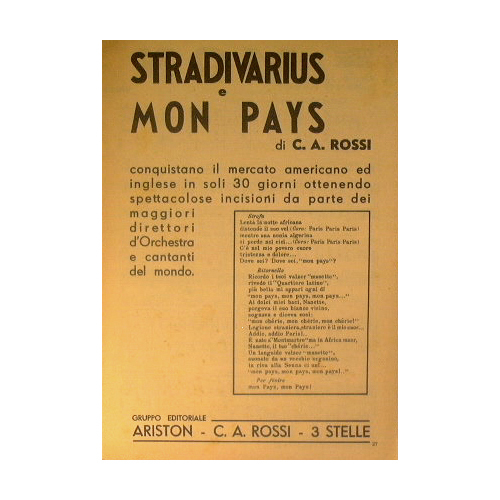 Stradivarius ( moderatamente con espressione ) - Mon Pays ( …