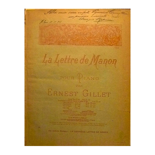 La lettre de Manon ( allegro quasi moderato )