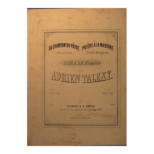 Priere a la madone ( melodie religieuse ) ( grave …