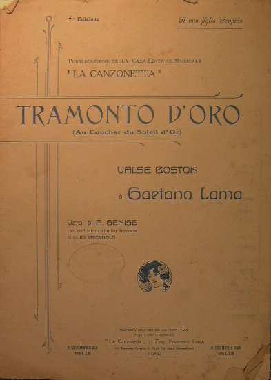 Tramonto D'Oro (Au Coucher du Soleil d'Or).Valse Boston
