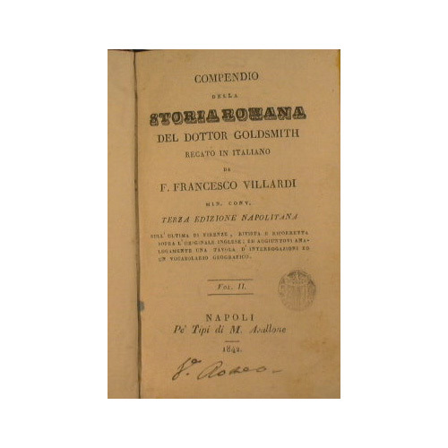 Compendio della Storia Romana Del Dottor Goldsmith.
