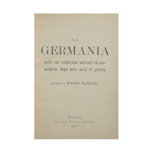 La Germania nelle sue condizioni militari ed economiche dopo nove …