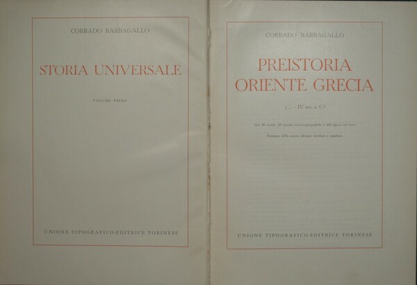 Storia universale. Vol. I - Preistoria, Oriente, Grecia