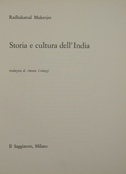 Storia e cultura dell'India