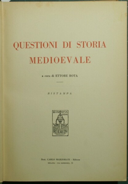 Questioni di storia medioevale