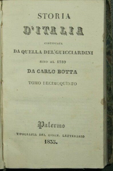 Storia d'Italia continuata da quella del Guicciardini sino al 1789 …