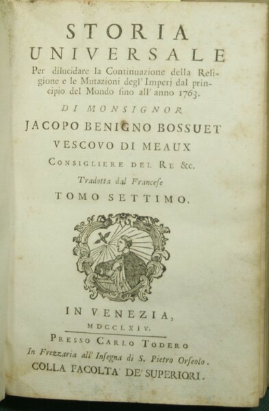 Storia universale per dilucidare la continuazione della religione e le …