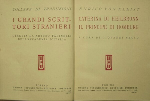 Caterina di Heilbronn. Il principe di Homburg