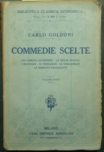 Commedie scelte - Vol. I