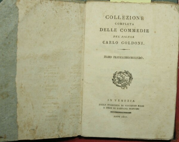 Collezione completa delle Commedie del signor Carlo Goldoni - Vol. …