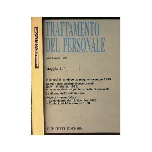 Trattamento del personale.