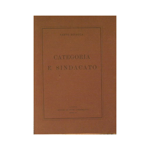 Categoria e sindacato