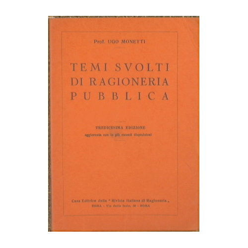 Temi svolti di ragioneria pubblica