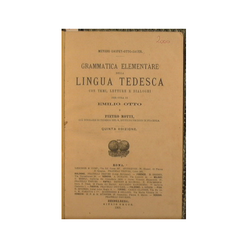 Grammatica elementare della lingua tedesca