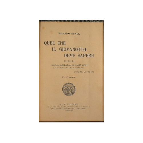 Quel che il giovanotto deve sapere