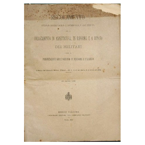 Regolamento per il collocamento in aspettativa, in riforma e a …