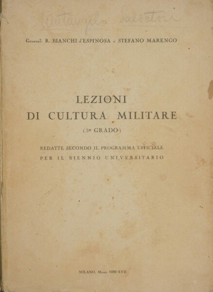 Lezioni di cultura militare