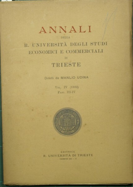 Annali della R. Università degli Studi economici e commerciali di …