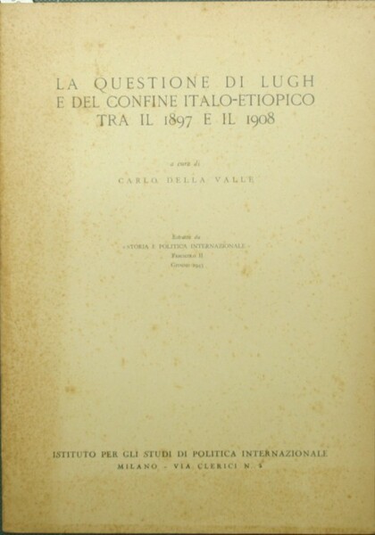 La questione di Lugh e del confine italo-etiopico tra il …