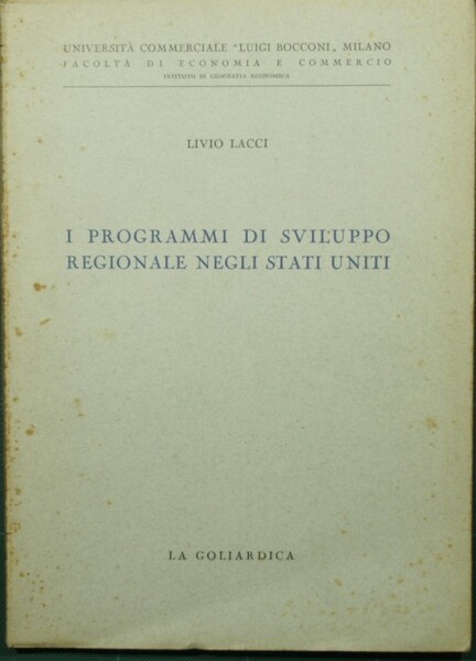 I programmi di sviluppo regionale negli Stati Uniti