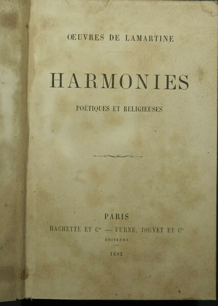 Harmonies poetiques et religieuses; La bete humaine