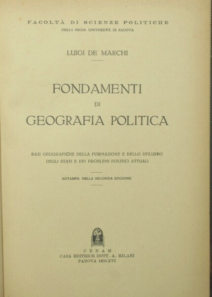 Fondamenti di geografia politica
