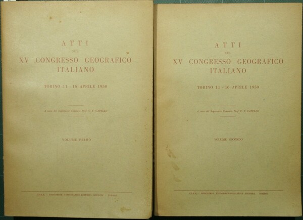 Atti del XV Congresso geografico italiano
