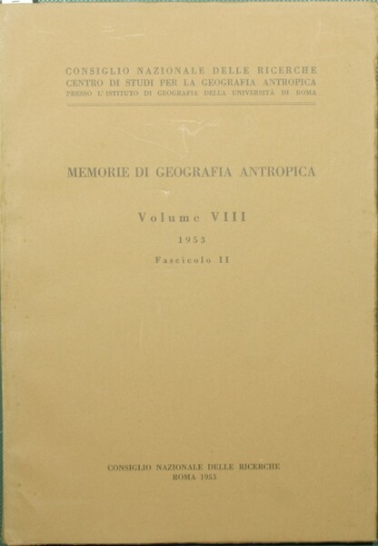 Rimini. Ricerche di geografia urbana. Memorie di geografia antropica