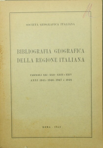 Bibliografia geografica della regione italiana