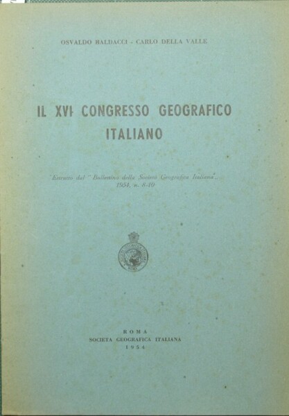 Il XVI Congresso geografico italiano