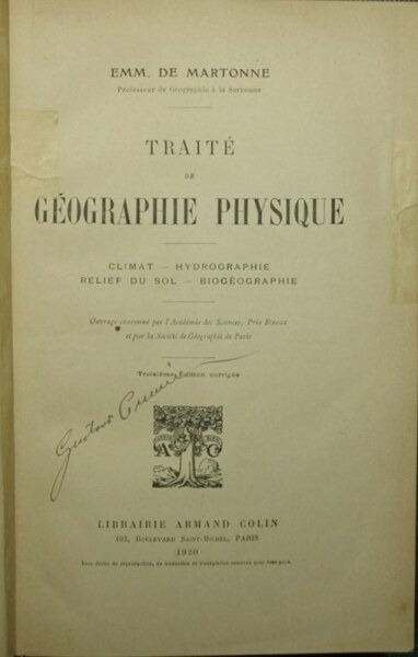 Traité de geographie physique