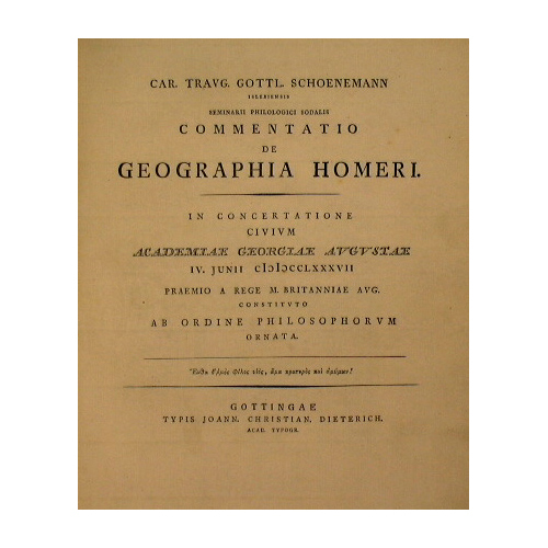 Commentatio de geographia Homeri