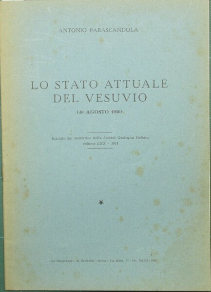 Lo stato attuale del Vesuvio