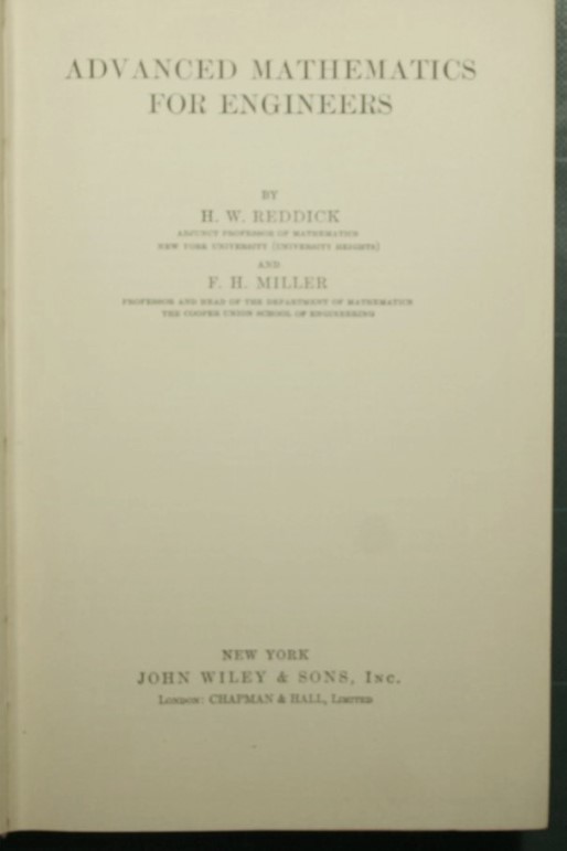 Advanced mathematics for engineers