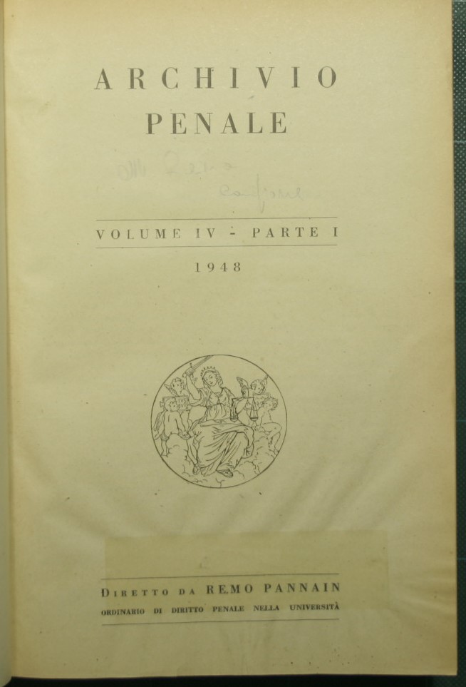 Archivio penale - Vol. IV - 1948